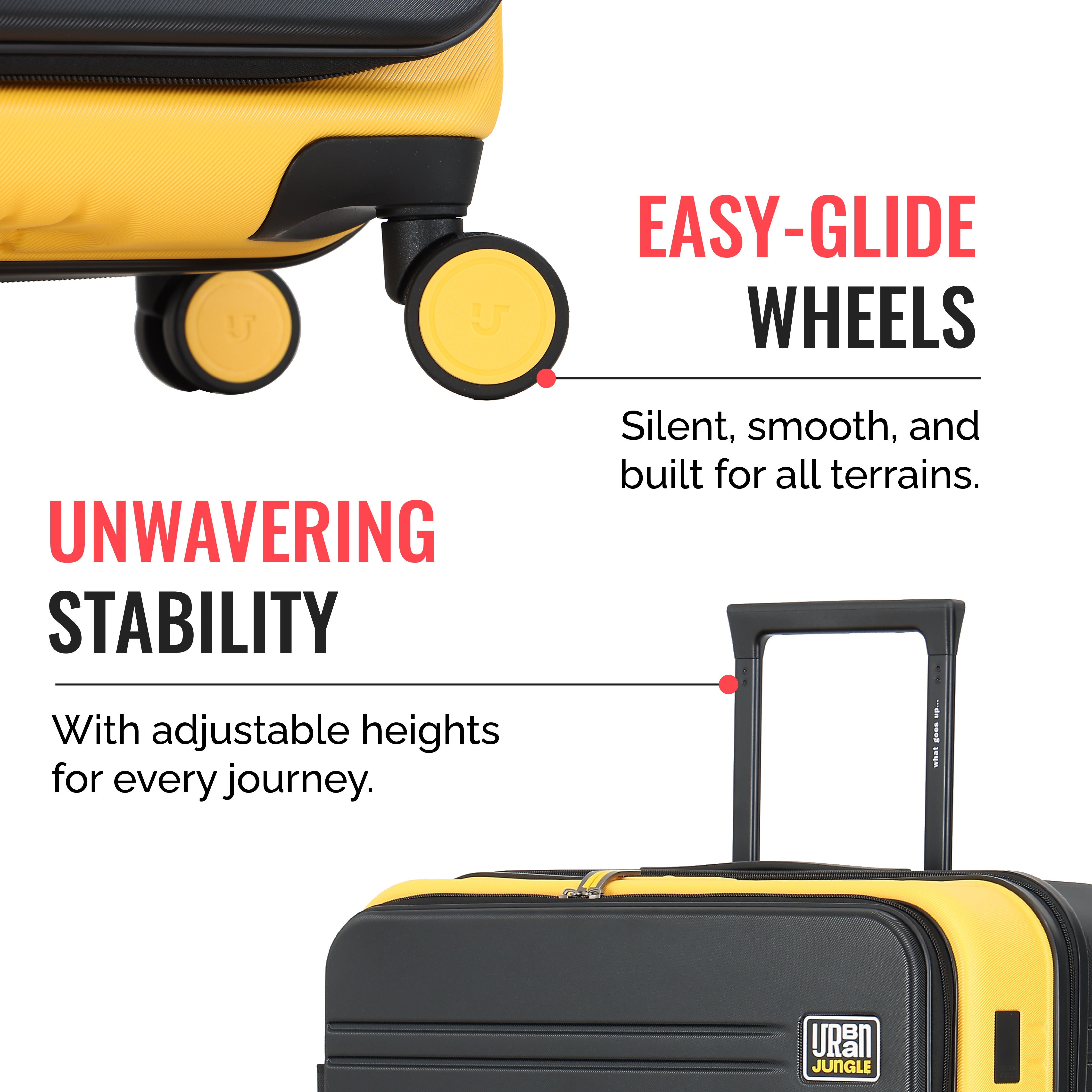 Hold All Hard Luggage - Set of 2 (Cabin, Medium)