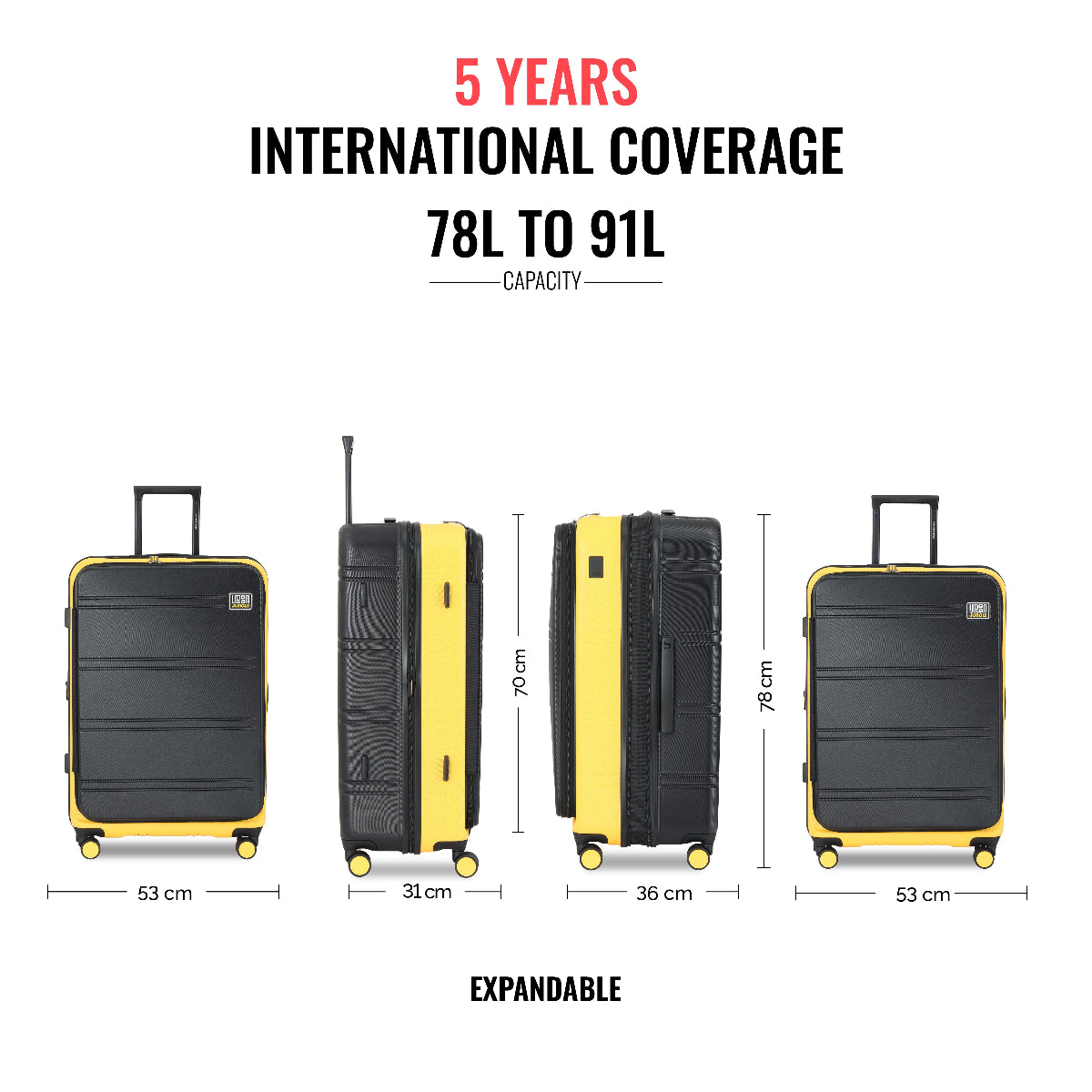 Hold All Set of 2 (Cabin & Medium) - Yellow