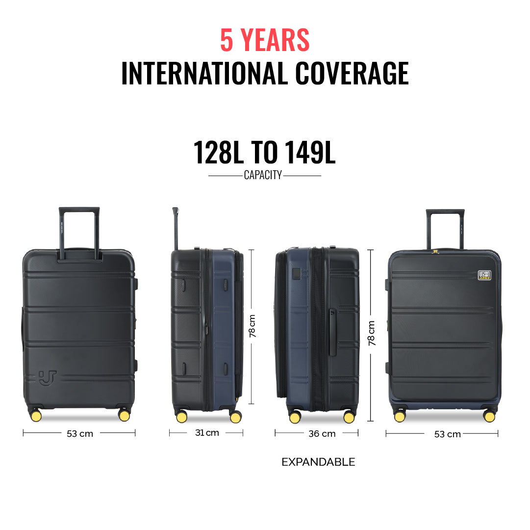 Hold All Hard Luggage - Set of 3 (Cabin, Medium, Large)