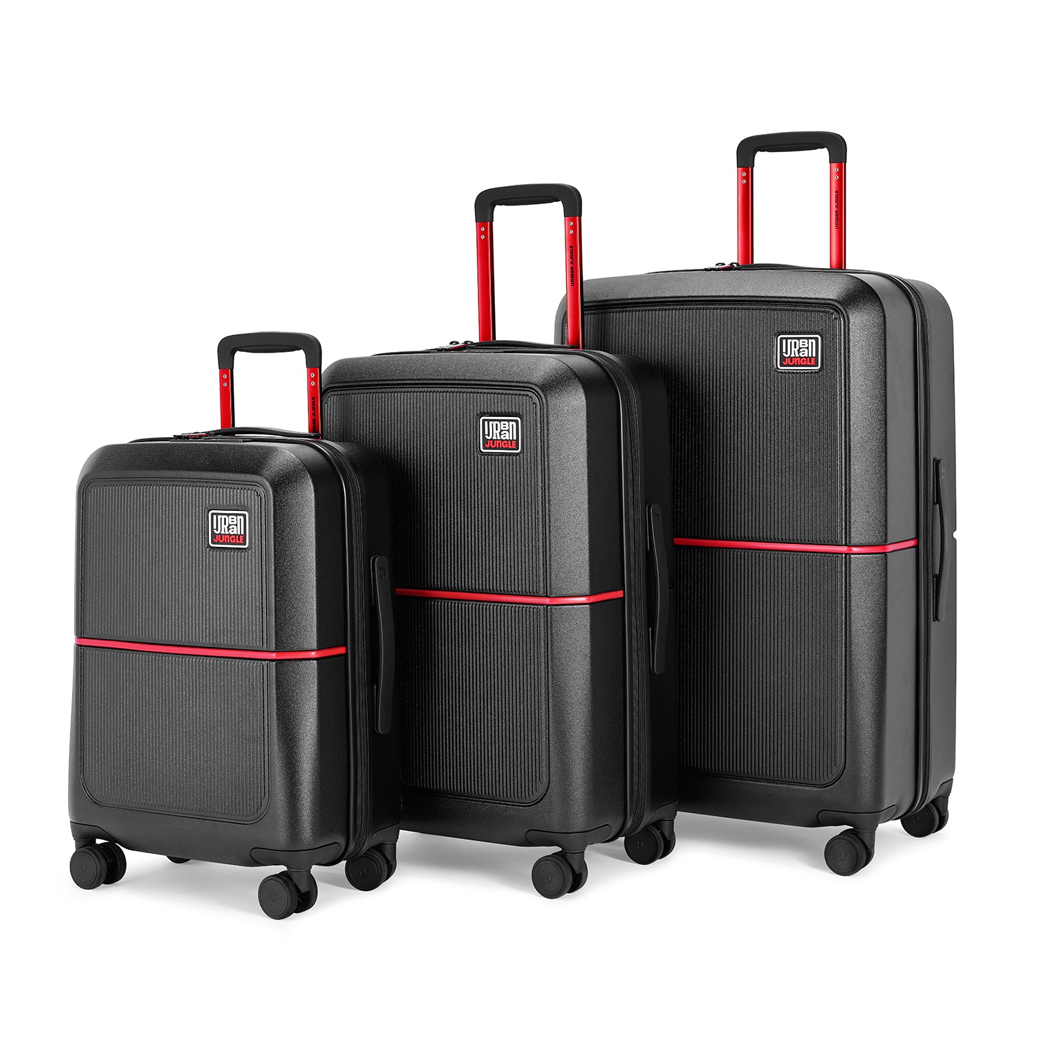 Set of 3 Cabin Medium Large Hard Luggage Carbon Black