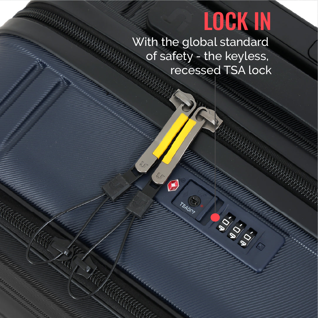 Hold All Hard Luggage - Set of 3 (Cabin, Medium, Large)