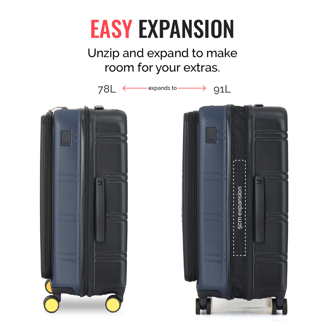 Hold All Hard Luggage - Set of 3 (Cabin, Medium, Large)