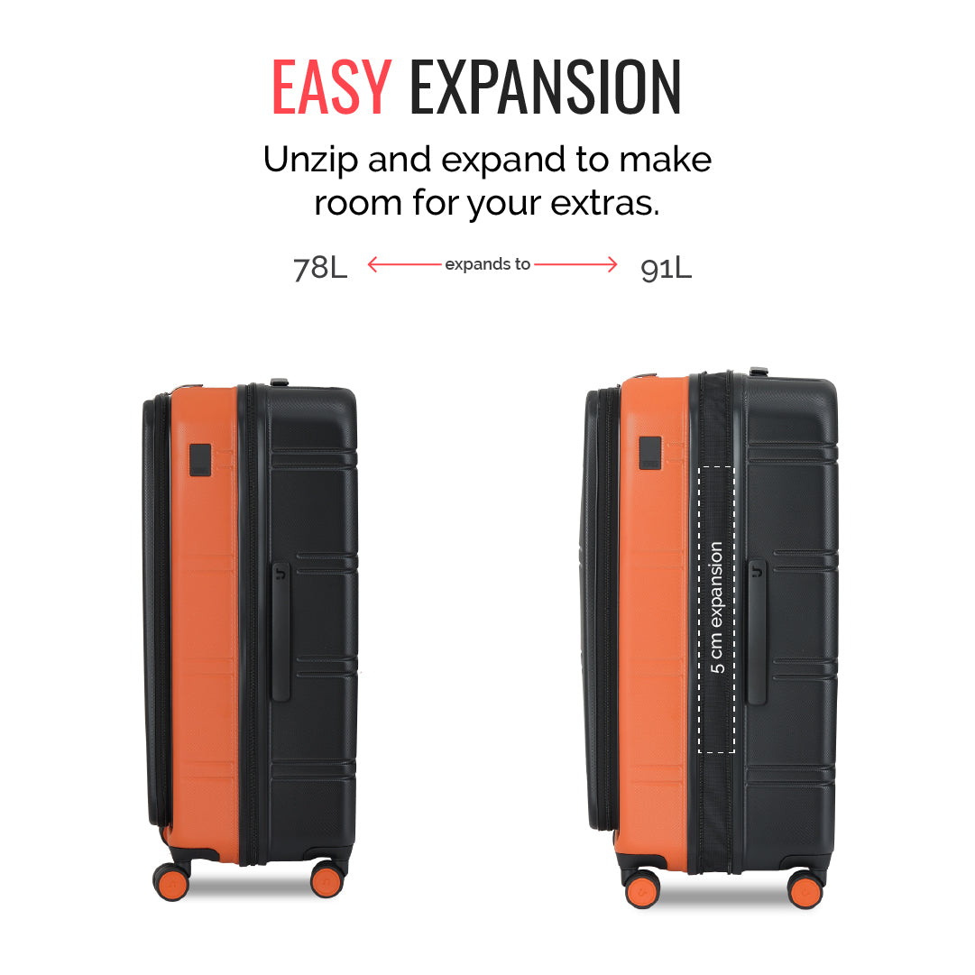 Hold All Hard Luggage - Set of 3 (Cabin, Medium, Large)