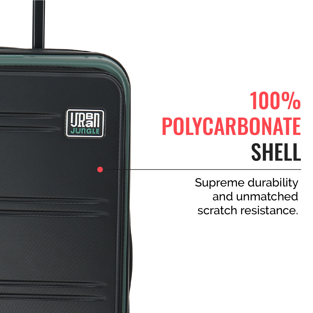 Hold All Hard Luggage - Set of 3 (Cabin, Medium, Large) - Green
