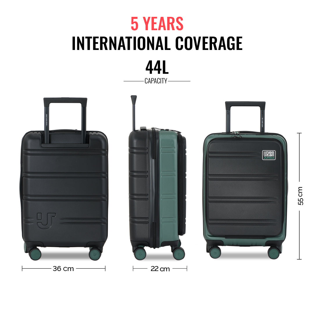 Hold All Hard Luggage - Set of 2 (Cabin, Medium) - Green
