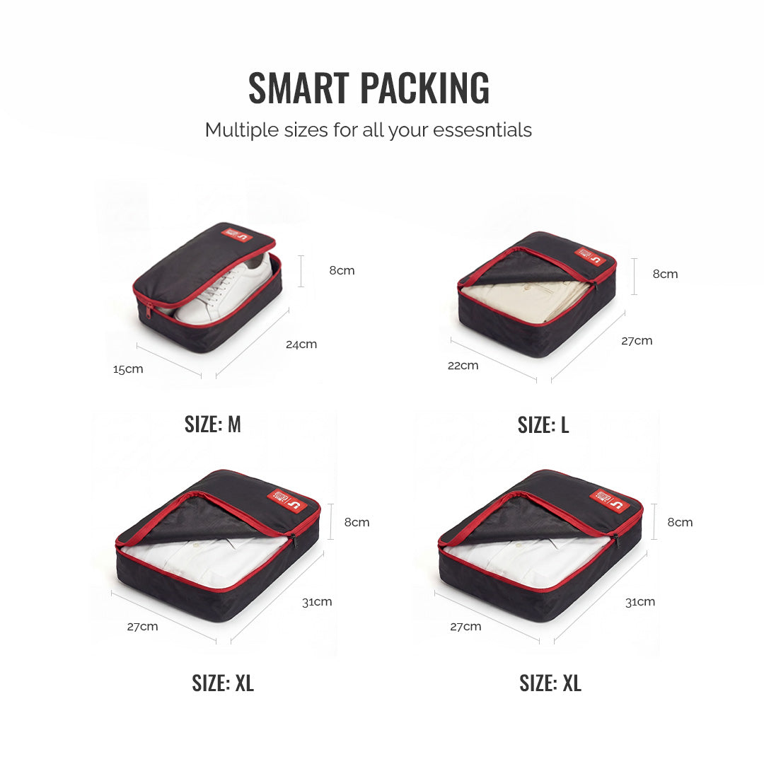 Packing Cube Set Of 4 Black