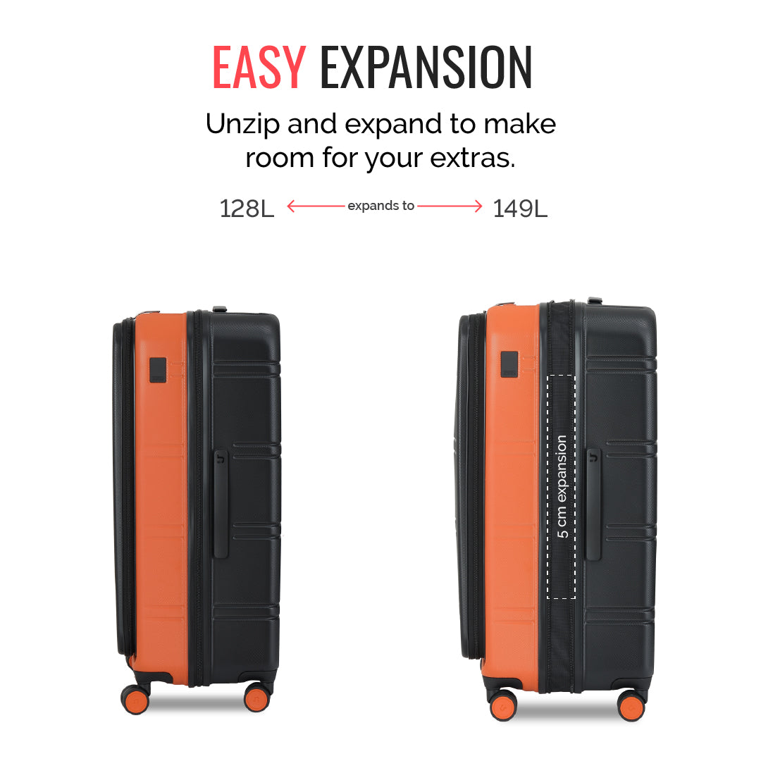 Hold All Hard Luggage - Set of 3 (Cabin, Medium, Large)