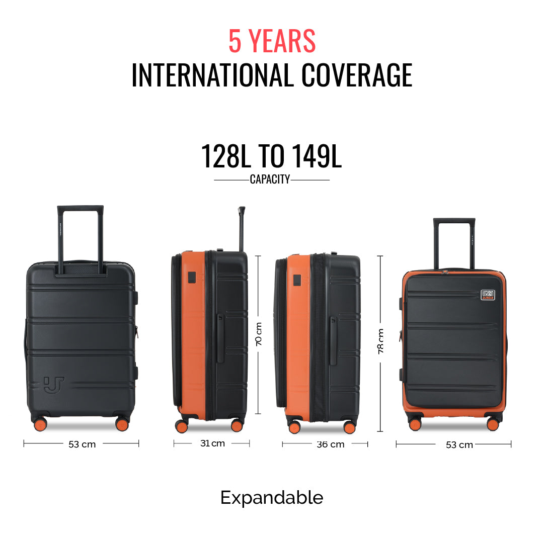 Hold All Hard Luggage - Set of 3 (Cabin, Medium, Large)