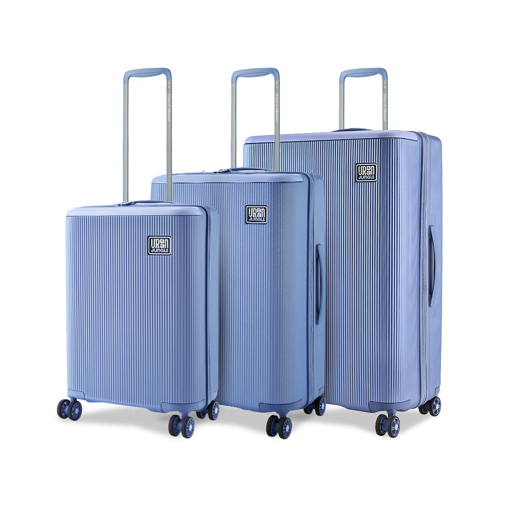 Lumolite Lightweight Hard Luggage – Blue Set of (Cabin, Medium L