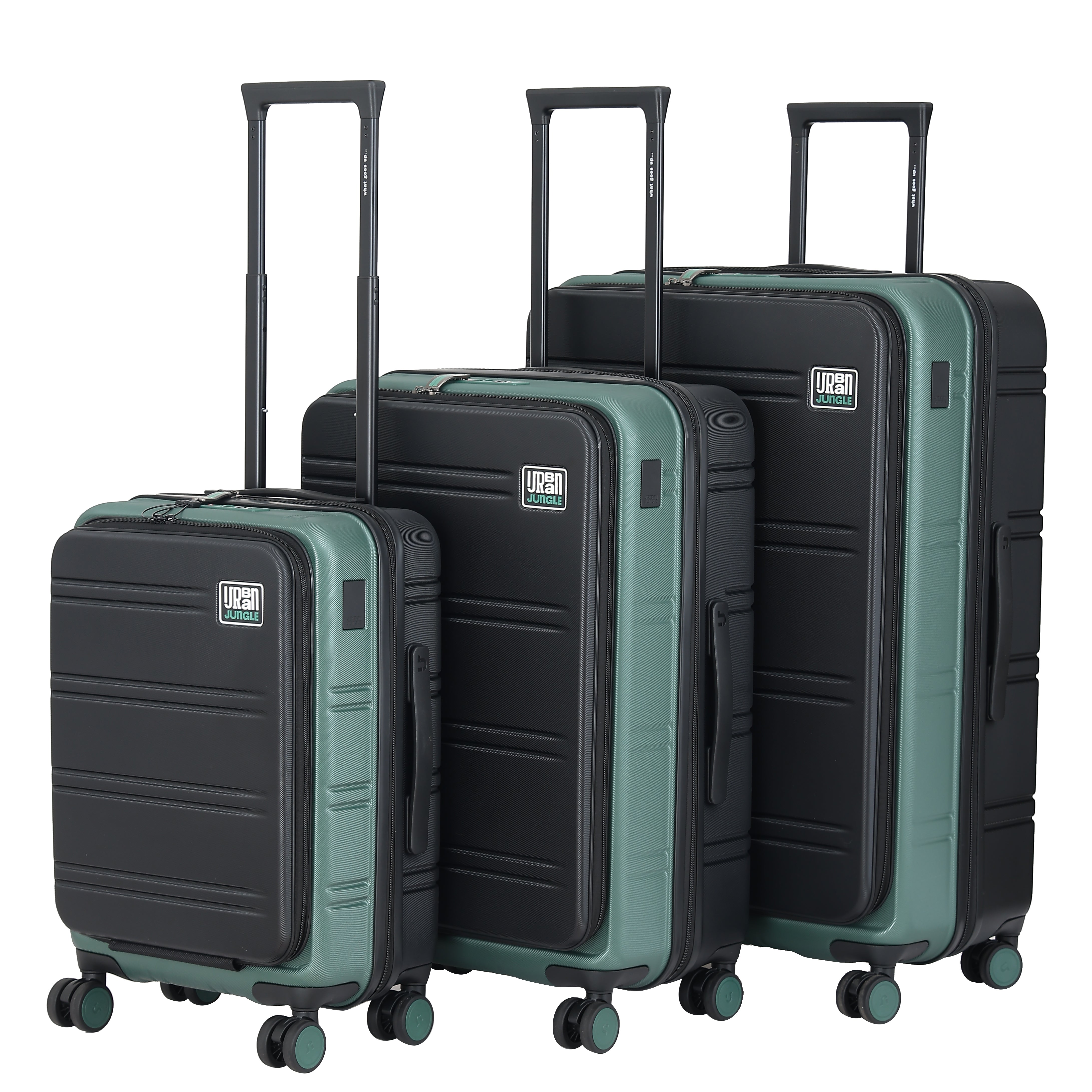 Hold All Hard Luggage - Set of 3 (Cabin, Medium, Large) - Green