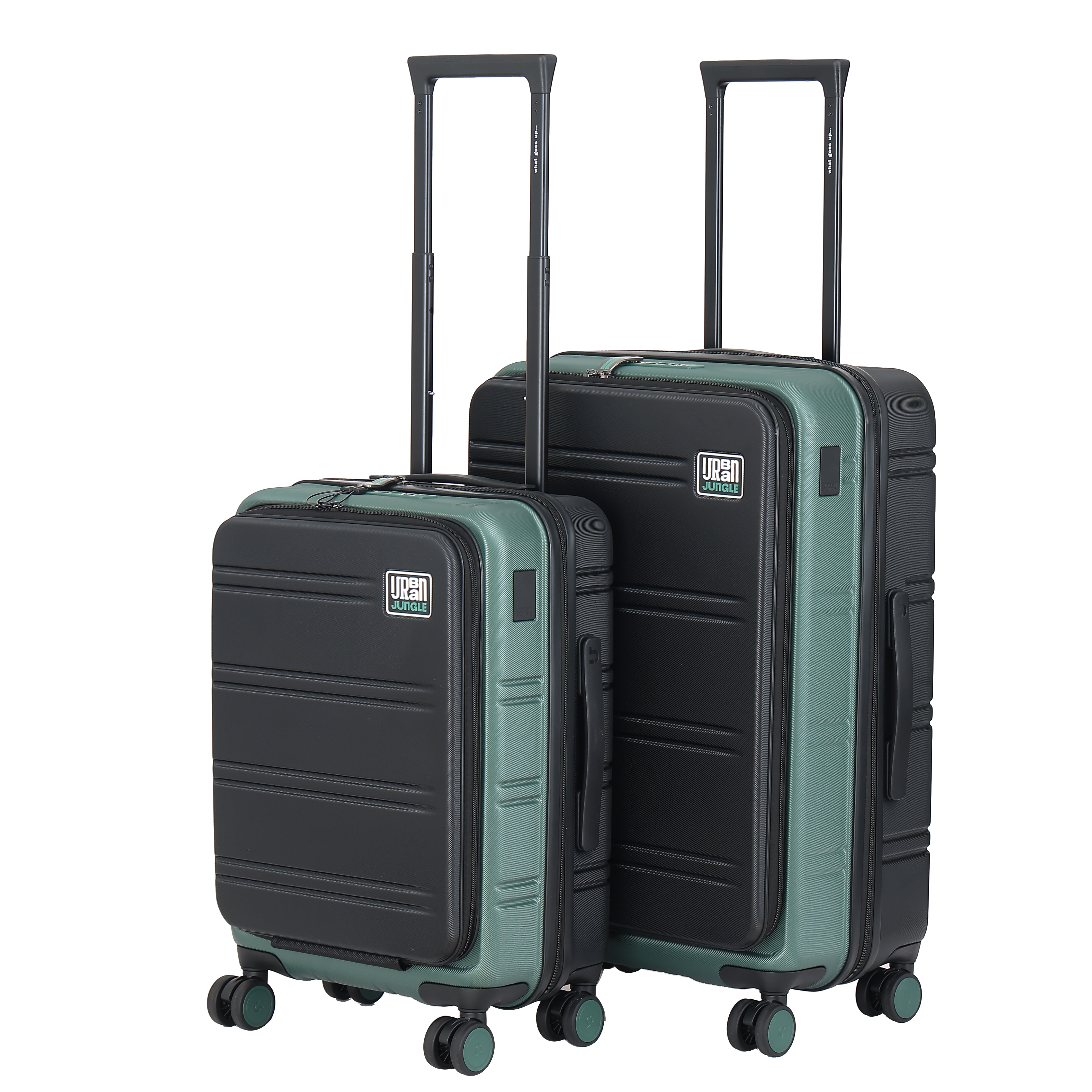 Hold All Hard Luggage - Set of 2 (Cabin, Medium) - Green