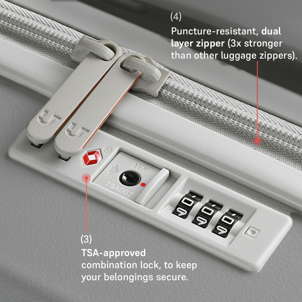 Caliber Hard Luggage - Cabin – Casper Grey