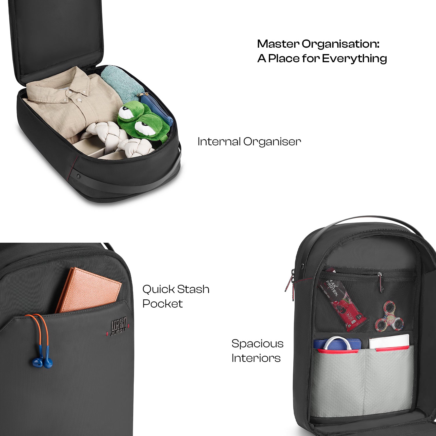 Downtown Workpack by Urban Jungle with Water-Resistent Fabric, Laptop Compartment, Spacious Interior and Internal Organiser