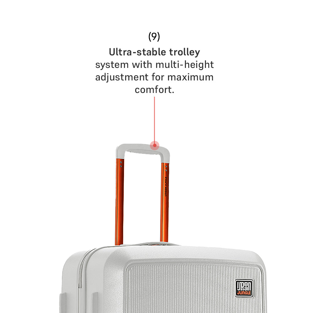 Caliber Hard Luggage Set of 2 (Cabin & Medium) – Casper Grey