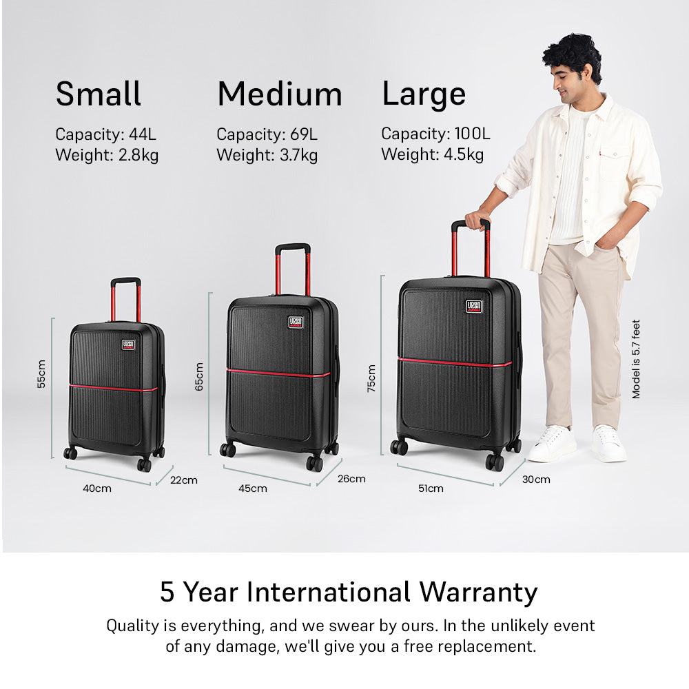 Large Hard Luggage – Carbon Black