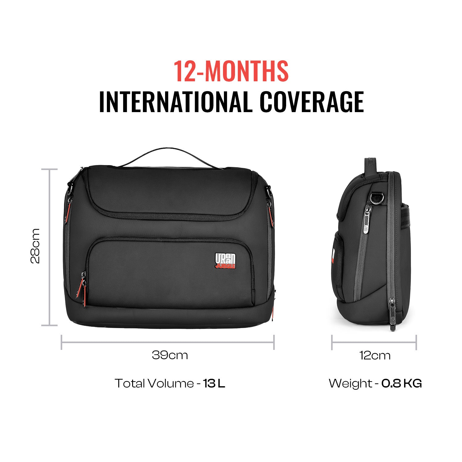 City stride Satchel - Black