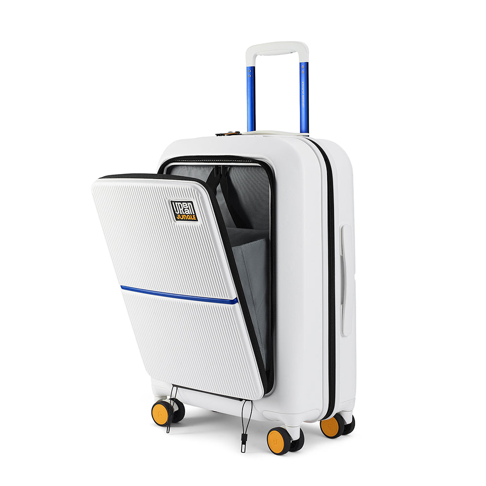 Front Open Cabin Hard Luggage – Frost White