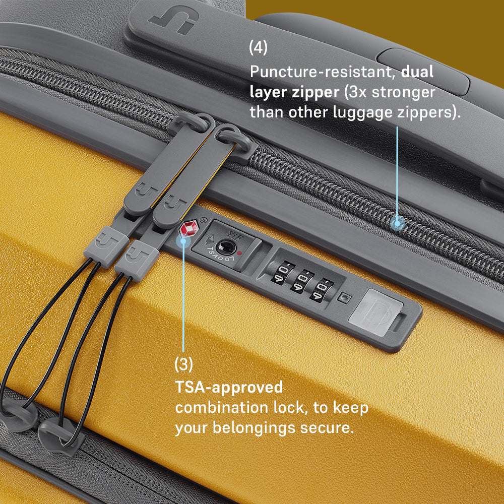 Front Open Cabin Hard Luggage – Goldenrod Yellow