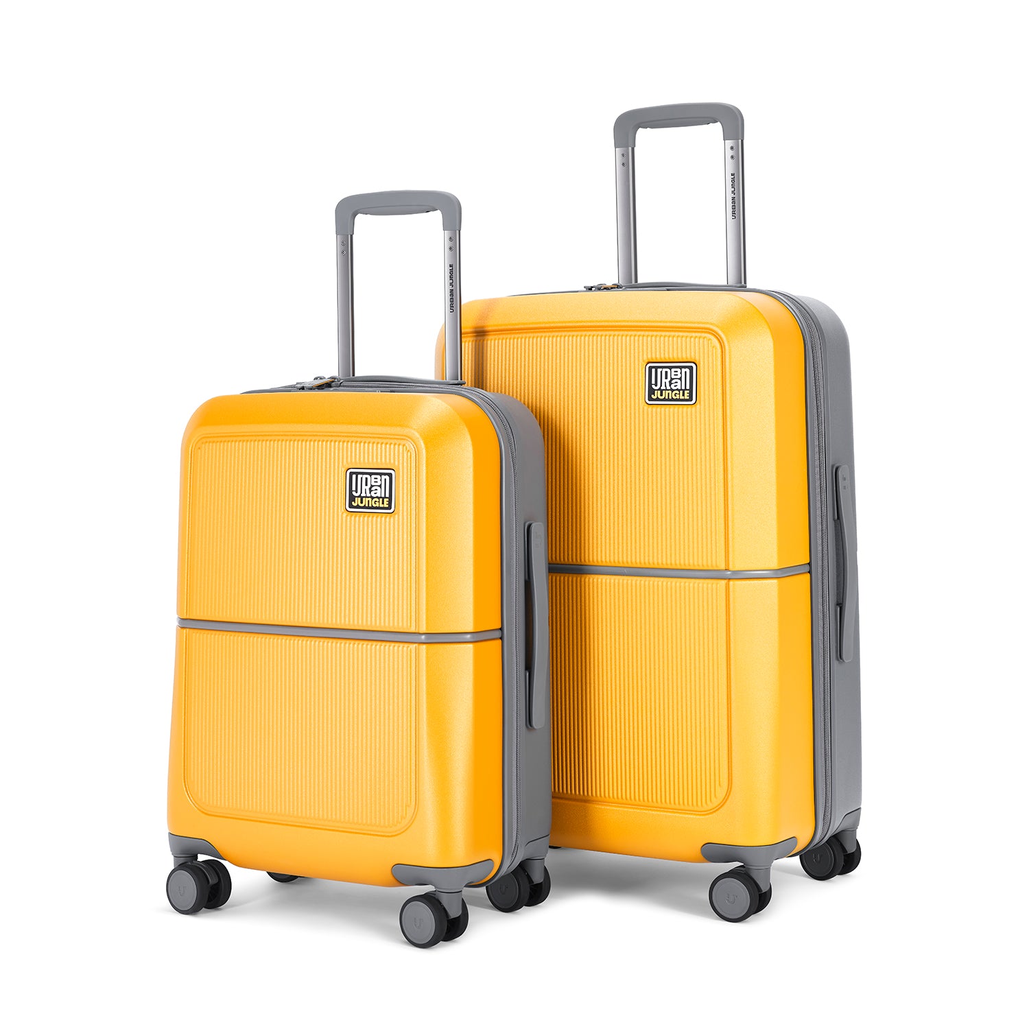 Set of 2 (Cabin & Medium) Hard Luggage – Urban Yellow