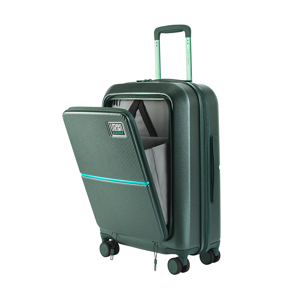 Front Open Cabin Hard Luggage – Spring Dark Green