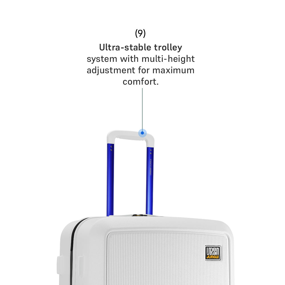 Set of 2 (Cabin & Medium) Hard Luggage – Ivory White